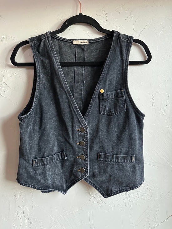 BeBop Jackets & Blazers - BeBop Black Washed Denim Vest